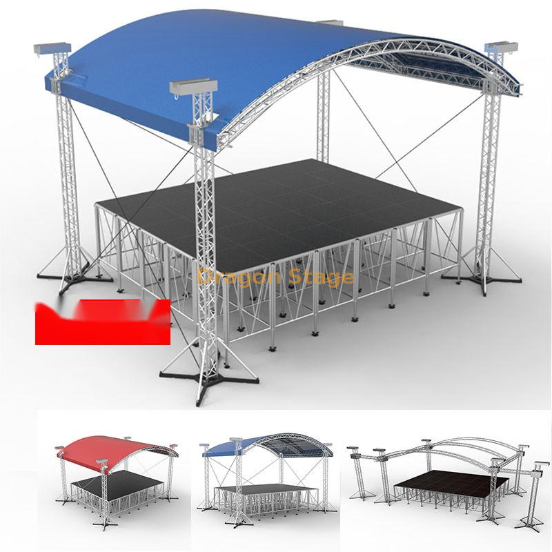 Outdoor Arched Roof Truss Curve Truss Aluminum Circular Roofing For