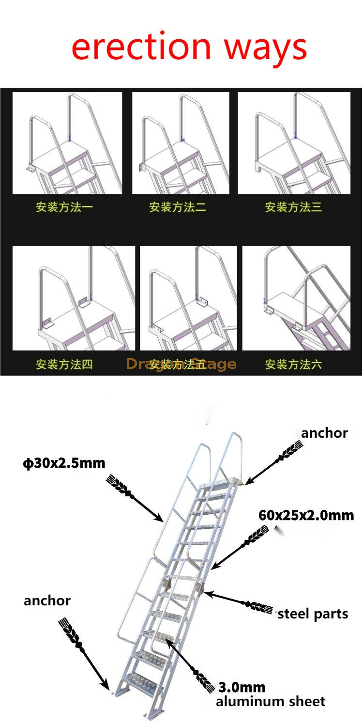 Aluminum Ladder for Attic Dual Pole from China manufacturer DRAGON STAGE
