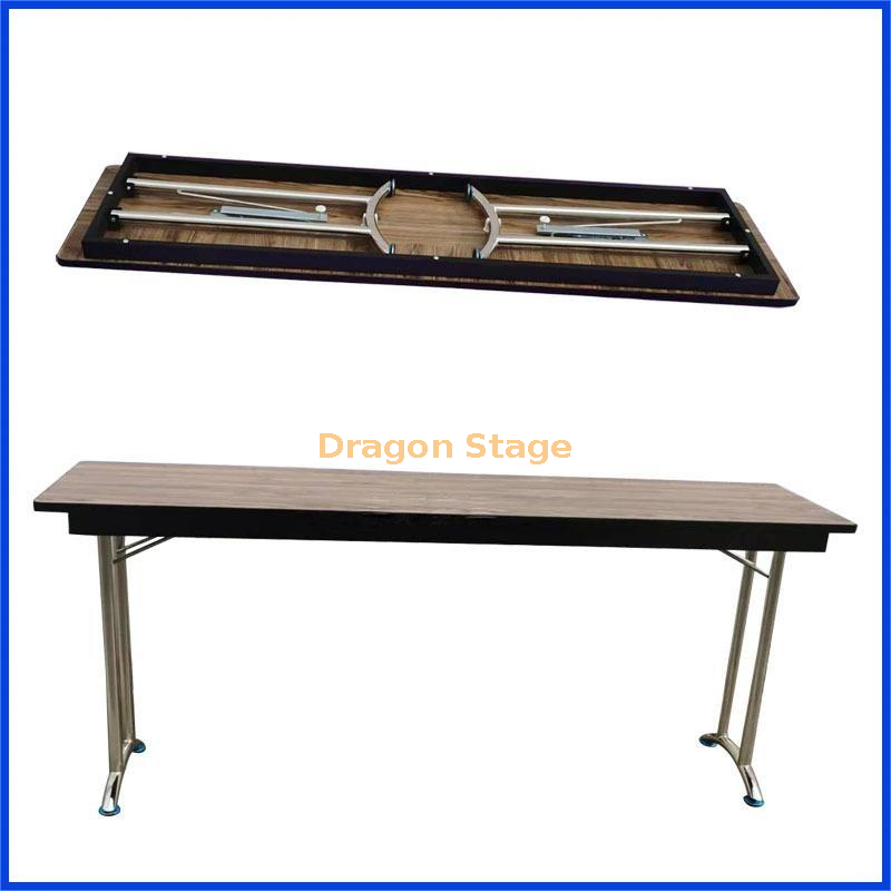 201 Stainless Steel Folding Stand IBM Table Hotel Fireproof Board Conference Folding Table with Baffle Conference Training Table