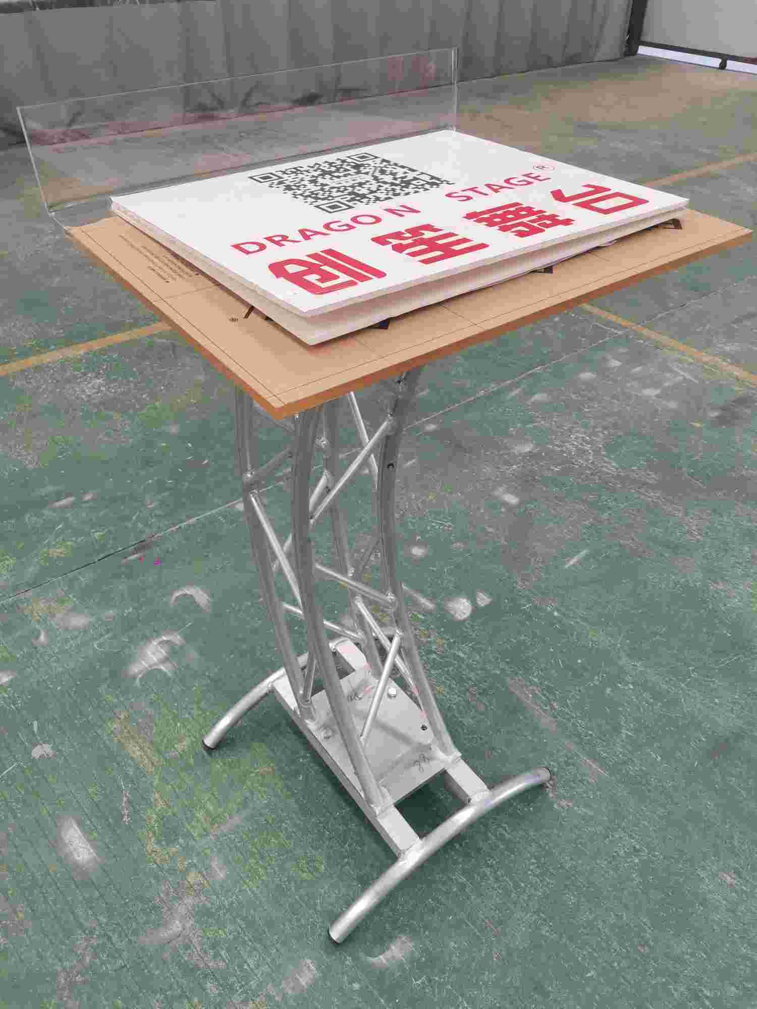 Mobile Lightweight Rostrum Aluminium Portable Church School Speech Podium Stand Lectern/ Podium ...