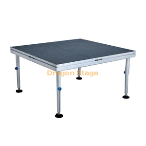 Aluminum Portable Quick Stage Risers 24ft X 16ft with Four Legs Adjustable Height 2.5ft To 4 Ft.