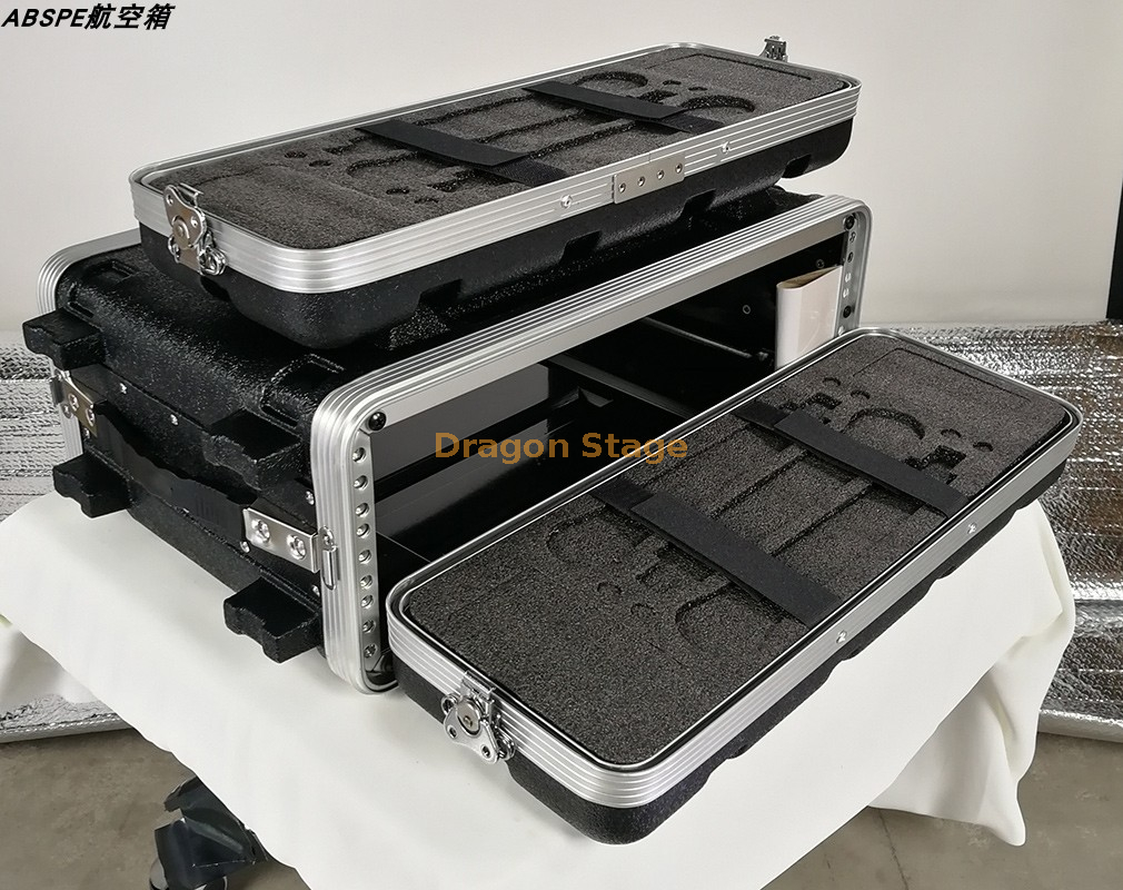 Black ABS 3U310 Flightcase Speaker Receiver 19inch Audio High Impact Abs Case