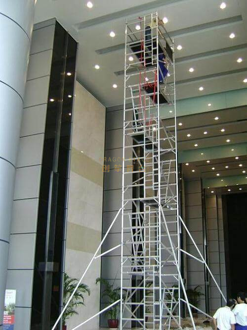 Portable platform with ladder