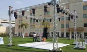 Aluminum Truss Exhibition Booth for Mobile Portable DJ Lighting System 6x6x5m