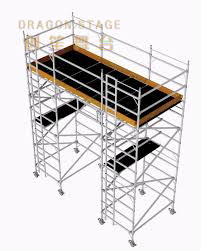 Mobile scaffold with long work platform