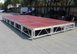Aluminum Stage Portable Mobile Modular Stage with 2 Stairs 20x20ft 0.6-1m