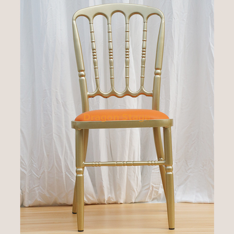 Hotel Restaurant Crown Castle Chair Aluminum Alloy Bamboo Chair Outdoor Wedding Napoleonic Soft Cushion Chair Banquet Chair